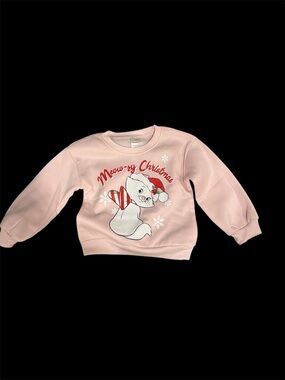 Disney Light Pink 'Meow-ry Christmas' Marie Holiday Sweatshirt